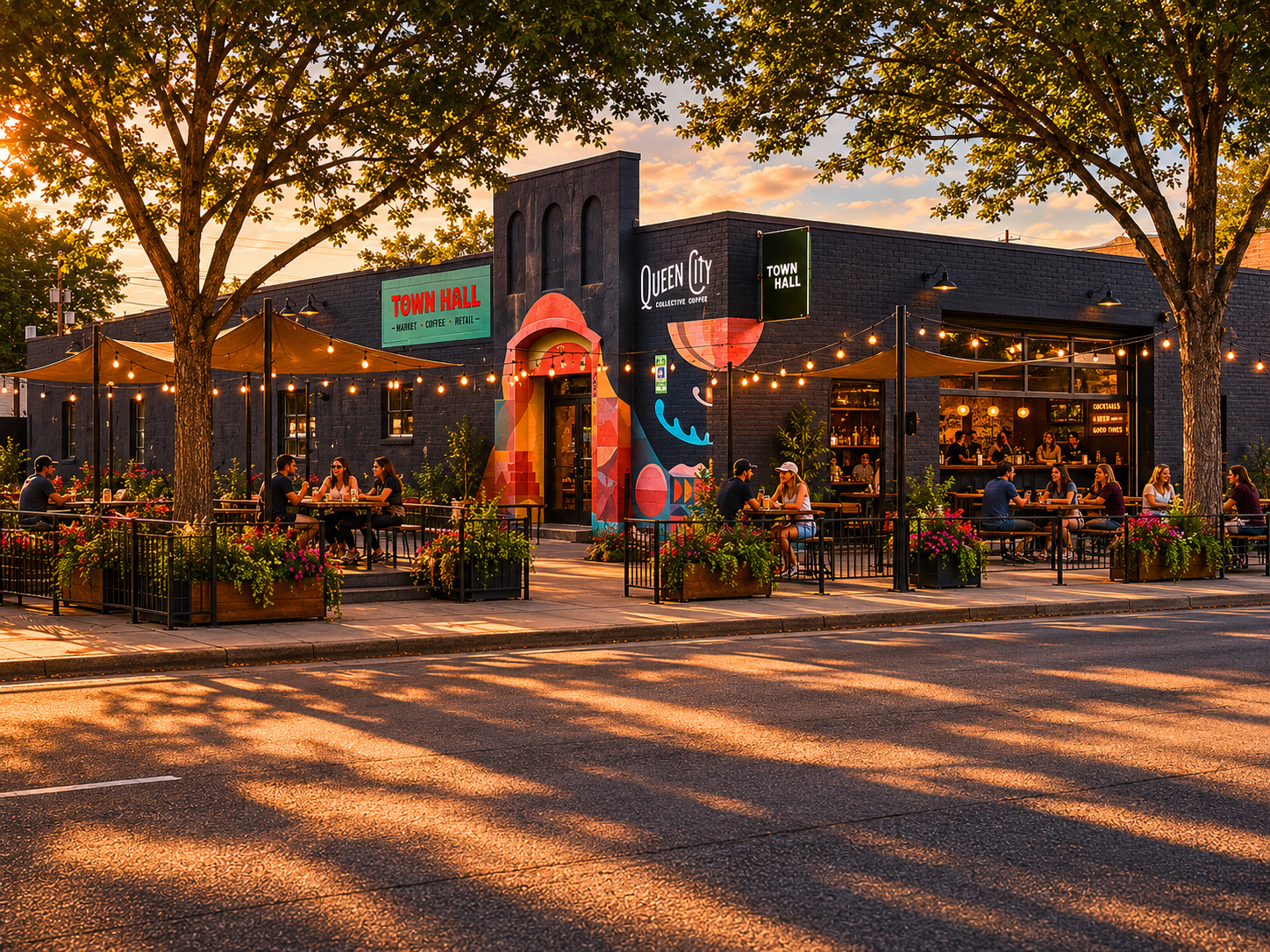 Santa Fe & 5th, Town Hall reimagined